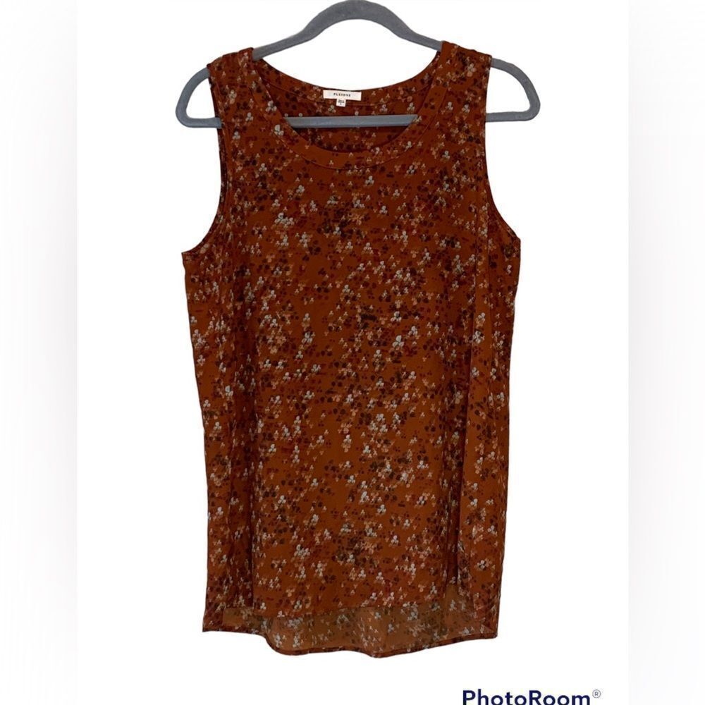 Pleione Sleeveless Top Burnt Orange Size Small